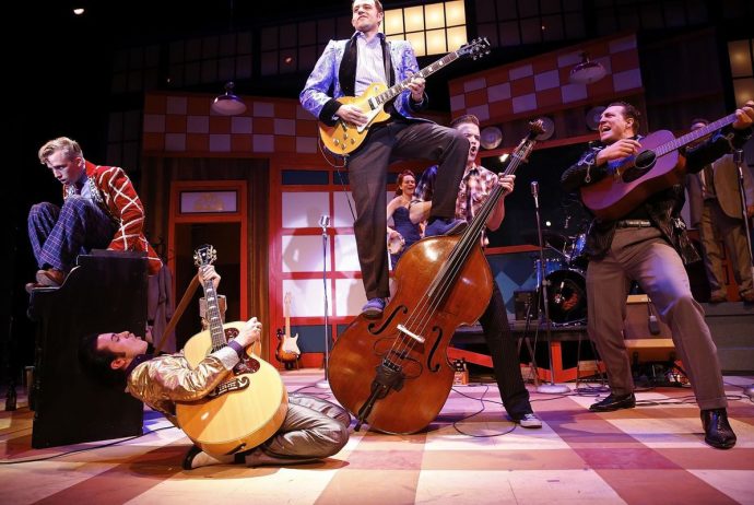 MILLION DOLLAR QUARTET at Riverside Center for the Performing Arts, Fredericksburg, VA, directed by Robert A. K. Gonyo, photo by Suzanne Carr Rossi