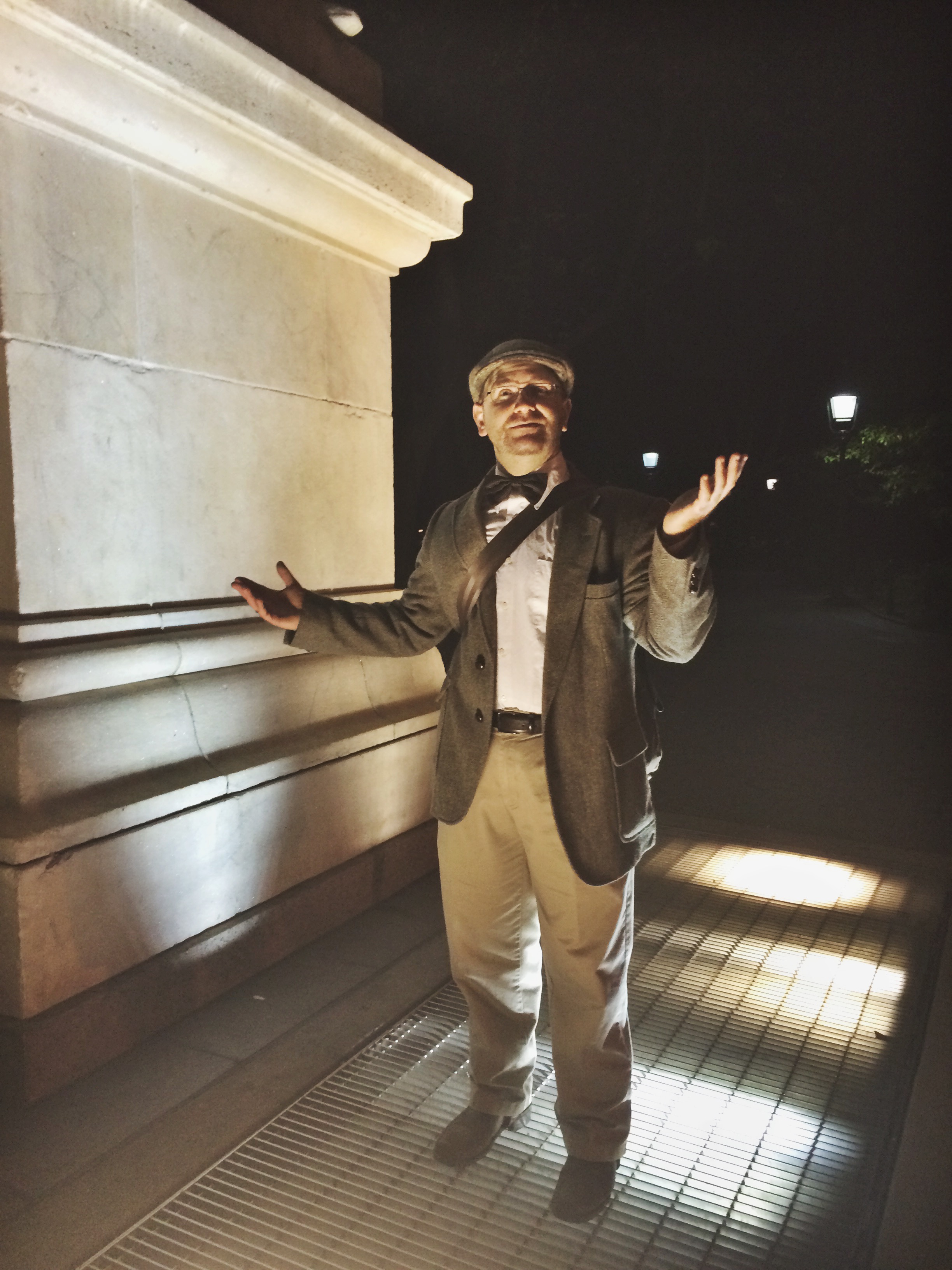 Robert A. K. Gonyo as Professor Mortimer, Haunted Manhattan ghost tours in Greenwich Village